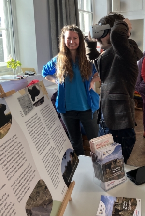 RHC Co-Director Dr Chris Donaldson and Claire Bradshaw of the Morecambe Bay Partnership at the RHC Local History Fair